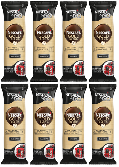 8 X Nescafe Go Black Coffee Cup