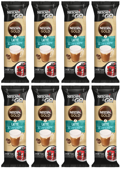 8 X Nescafe Go Latte Cup Cup