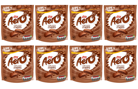8 X Nestle Aero Melts Milk Pouch 92Gm