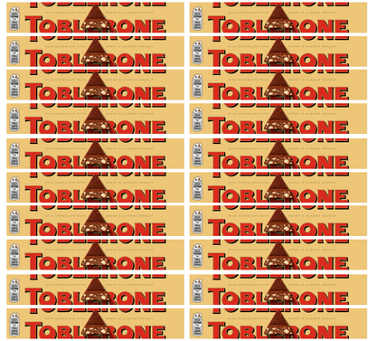 20 x Toblerone Milk Chocolate Bar 100Gm