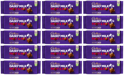 15 x Cadbury - Fruit & Nut Large Bar 180g