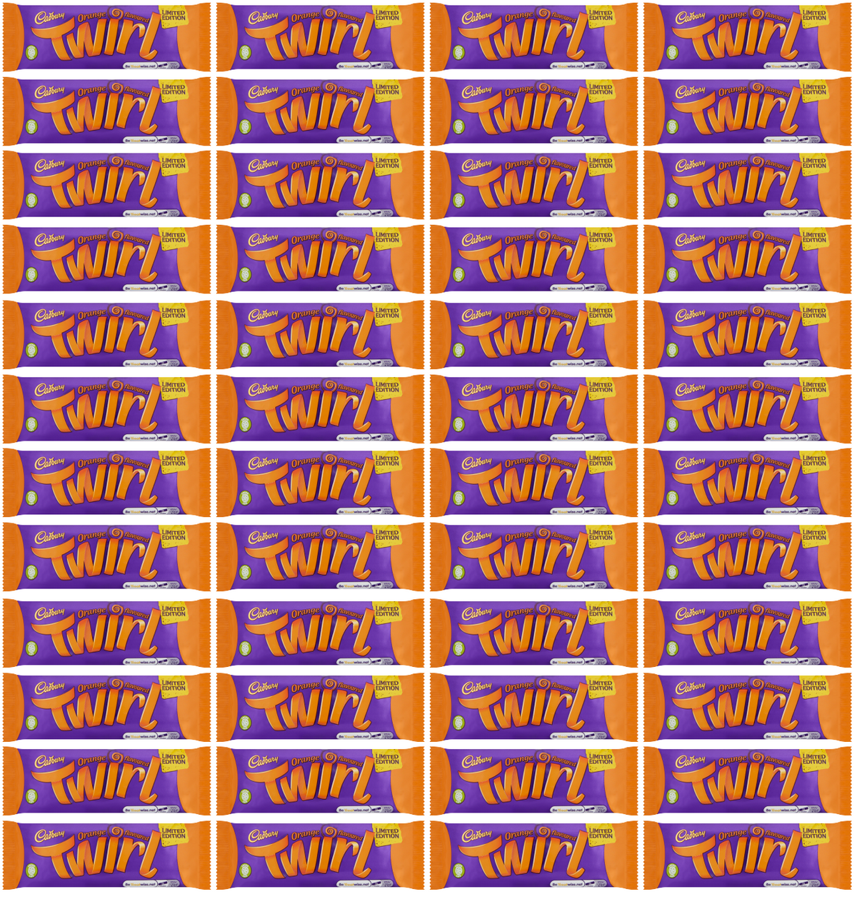48 x Cadbury Twirl Orange 43Gm