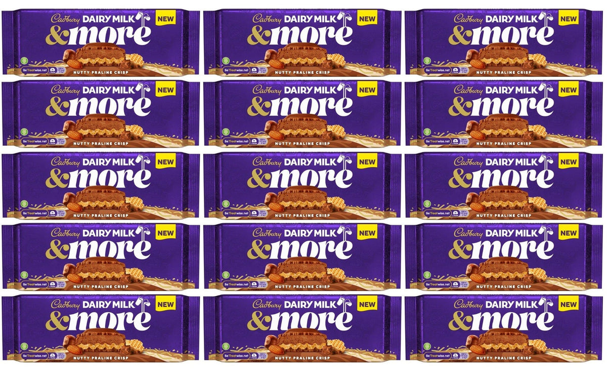 15 x Cadbury Dairy Milk & More Nutty Praline - 180GM