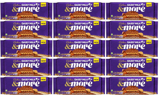 15 x Cadbury Dairy Milk & More Nutty Praline - 180GM