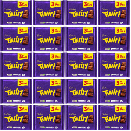 20 x Cadbury Twirl Snacksize 3pk - 129GM