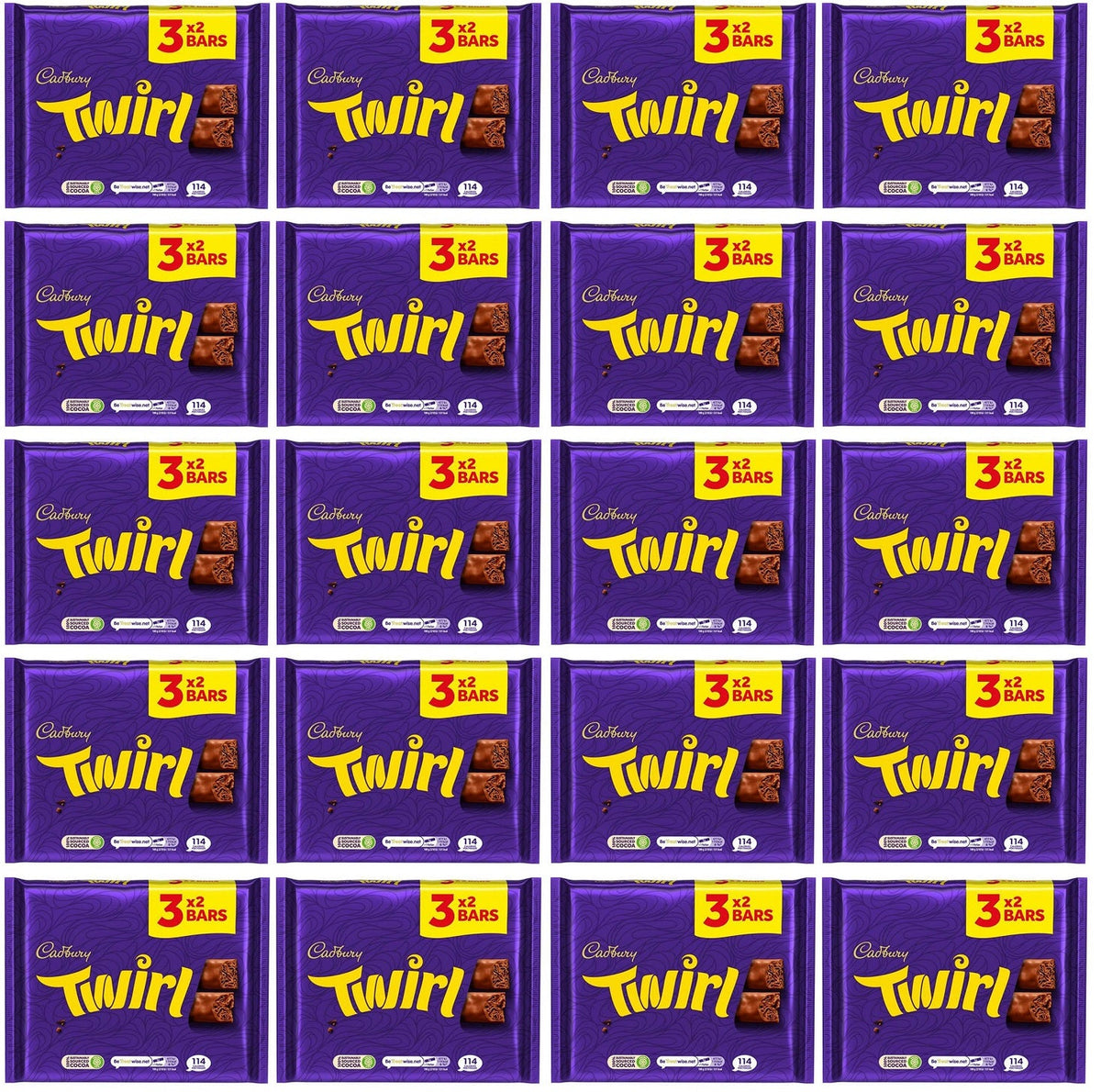 20 x Cadbury Twirl 5pk - 107.5GM