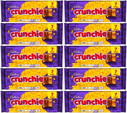 10 x Cadbury Crunchie Snacksize 7pk - 182.7GM