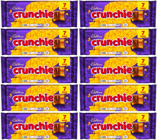 10 x Cadbury Crunchie Snacksize 7pk - 182.7GM