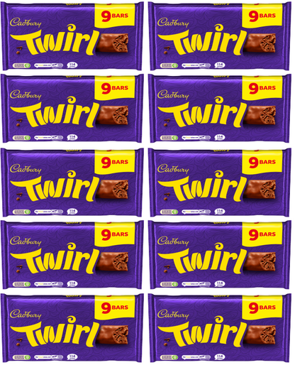 10 x Cadbury Twirl 9pk - 193.5GM