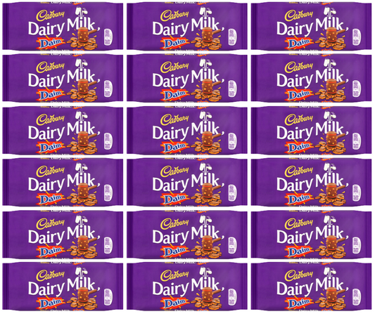 18 x Cadbury Dairy Milk With Daim 120Gm
