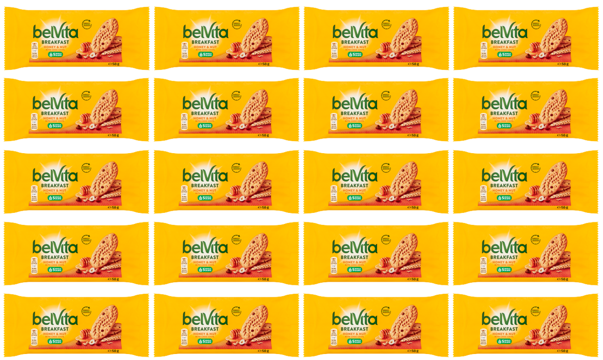 20 x Belvita Honey & Nut 50Gm