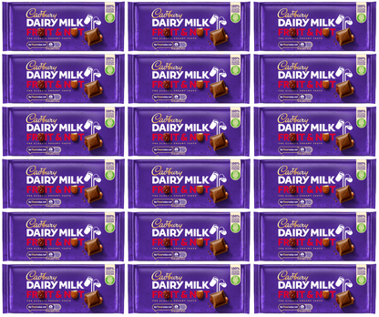18 x Cadbury Fruit & Nut Large Bar 95Gm