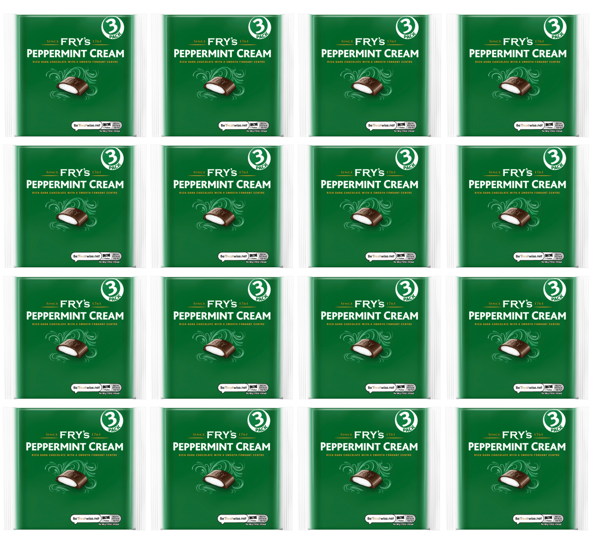 16 X Frys Peppermint Cream 3Pk 147GM