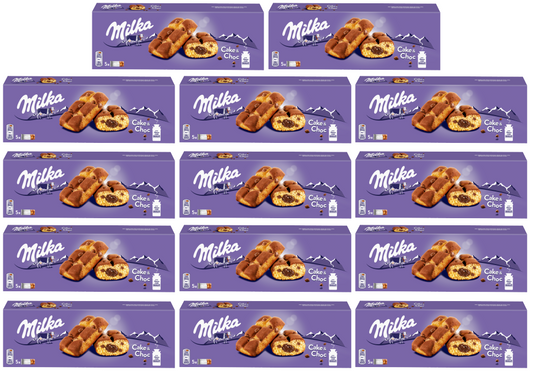 14 x Milka Choc Chip Cake Bars 5 Pack - 175GM