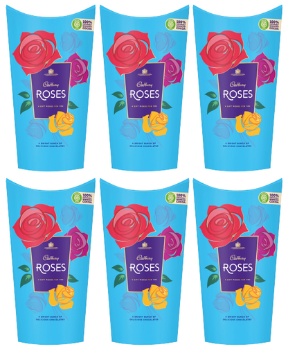 6 x Cadbury Roses Carton Box Chocolates 290Gm