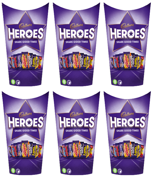 6 x Cadbury Heroes Carton Box Chocolates 290Gm