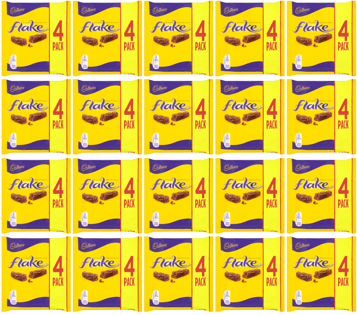 20 x Cadbury Flake Snacksize 4Pk 80Gm