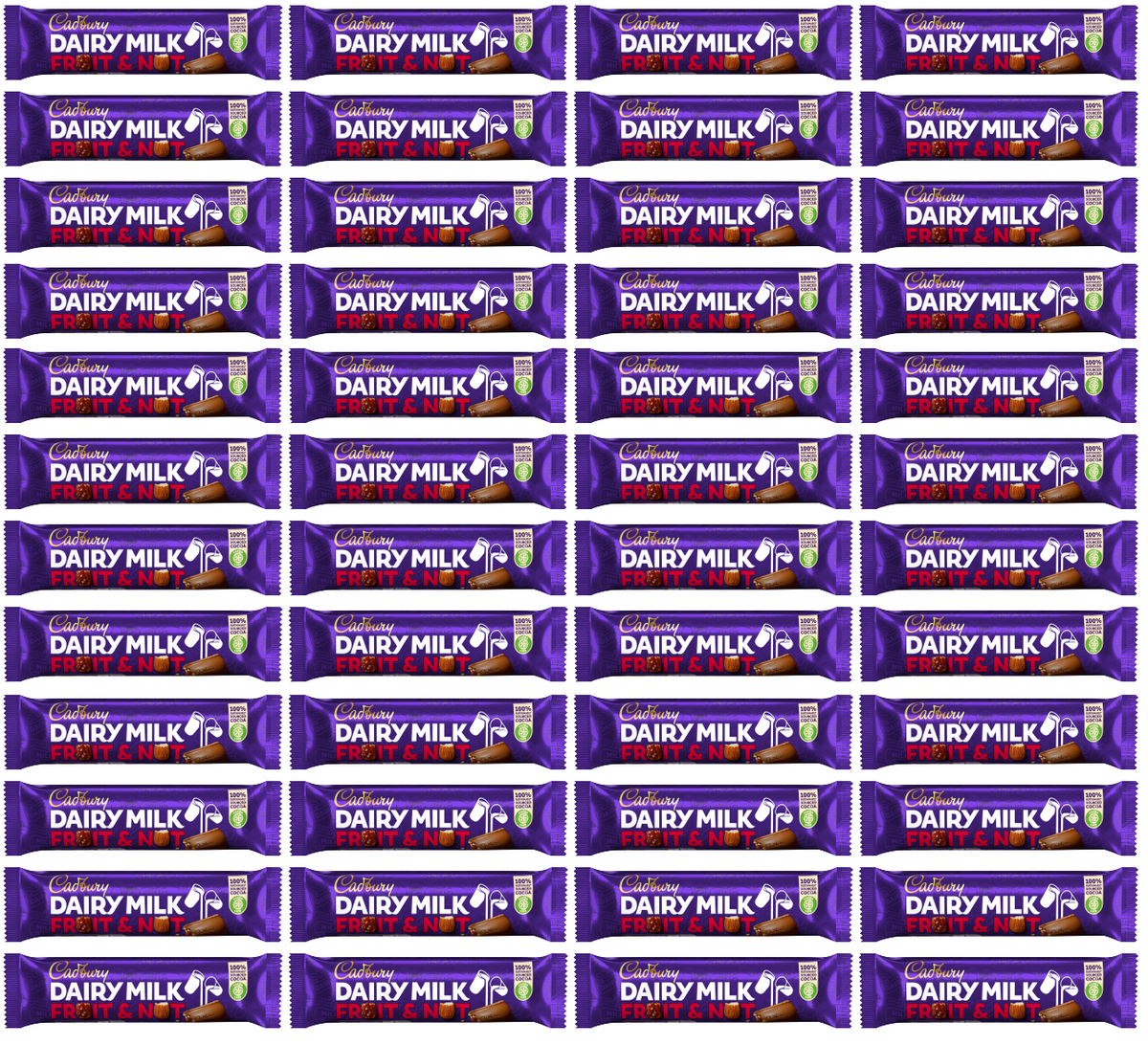 48 x Cadbury Fruit & Nut Std 49Gm