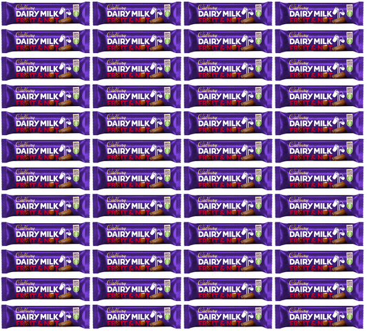 48 x Cadbury Fruit & Nut Std 49Gm