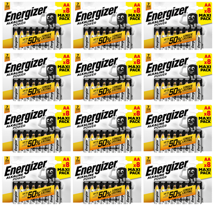 12 x Energizer Power Aa 4+4 Free Batteries - 8 Pack