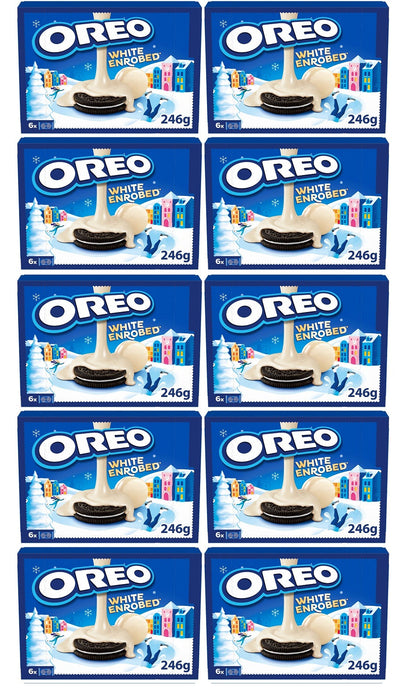 10 X 6 packs Oreo White Chocolate Snowy Covered 246GM