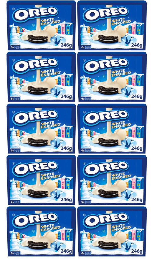 10 X 6 packs Oreo White Chocolate Snowy Covered 246GM