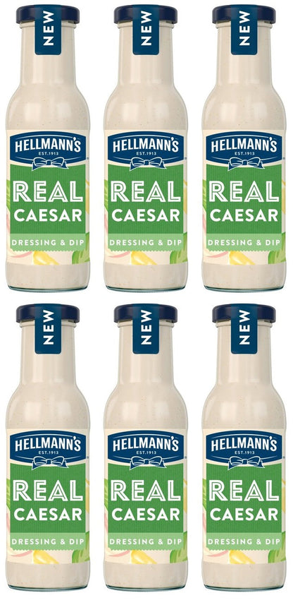 6 x Hellmann's  Salad Dressing & Dip Real Caesar 250 Ml