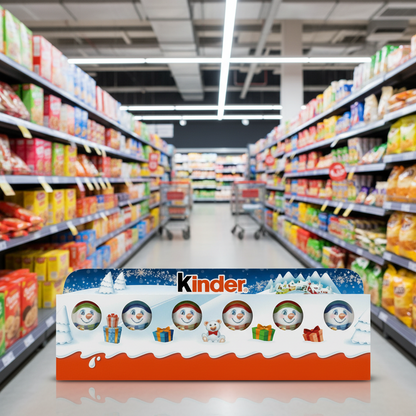 10 x Kinder 5 Pack Xmas Figures - 90GM