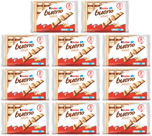 11 x Kinder Bueno White Twin 3 Pack  - 129GM
