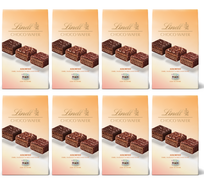 8 x Lindt Assorted Wafer Box - 138GM