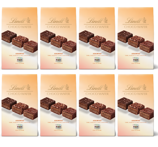8 x Lindt Assorted Wafer Box - 138GM