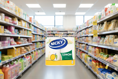 8 x Nicky Kitchen Roll Lemon 2 Roll