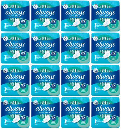 16 x Always Ultra Normal Plus - 13 Pack
