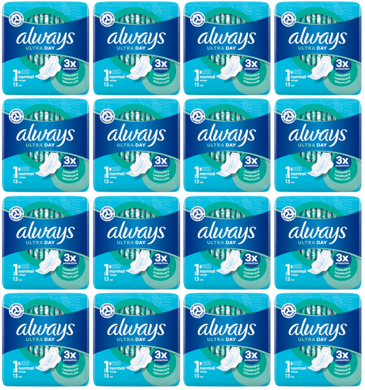 16 x Always Ultra Normal Plus - 13 Pack