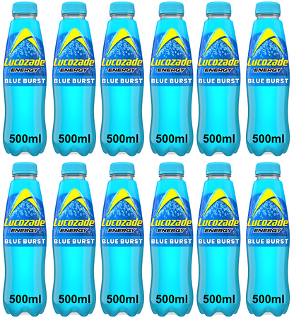 12 x Lucozade Energy Blue Burst - 500ML