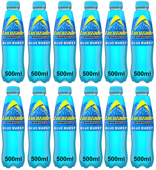 12 x Lucozade Energy Blue Burst - 500ML