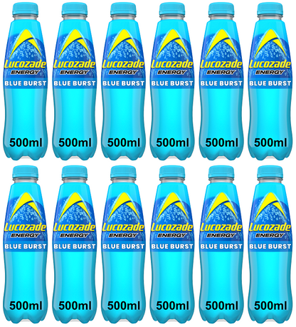 12 x Lucozade Energy Blue Burst - 500ML