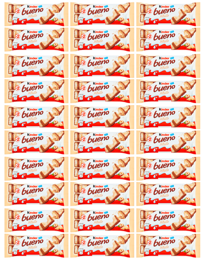 30 x Kinder Bueno Bar White 39Gm
