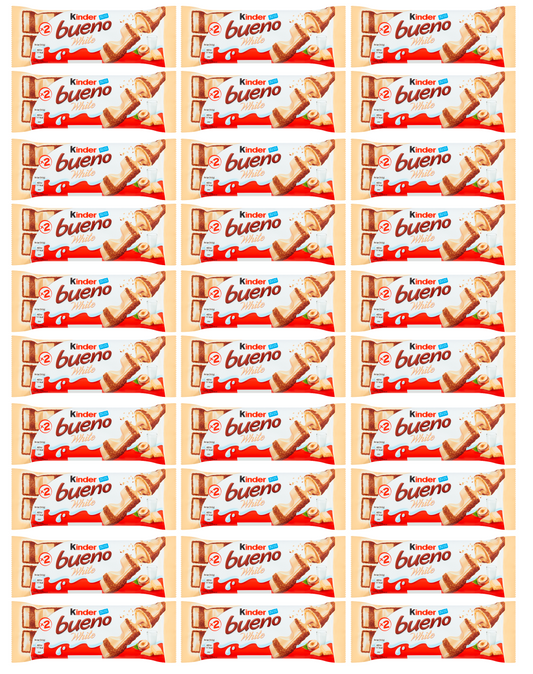 30 x Kinder Bueno Bar White 39Gm