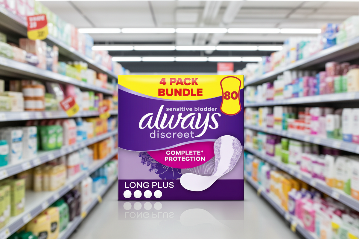 4 x Always Discreet Liners Plus  - 20 PACK