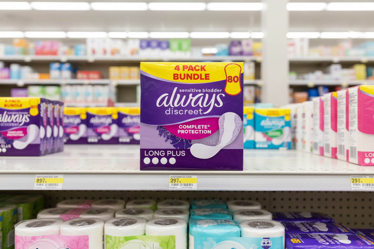 4 x Always Discreet Liners Plus  - 20 PACK