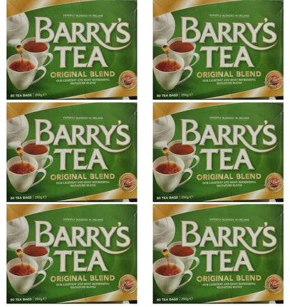 6 x Barry's Tea Original 80 Tea Bags 250G