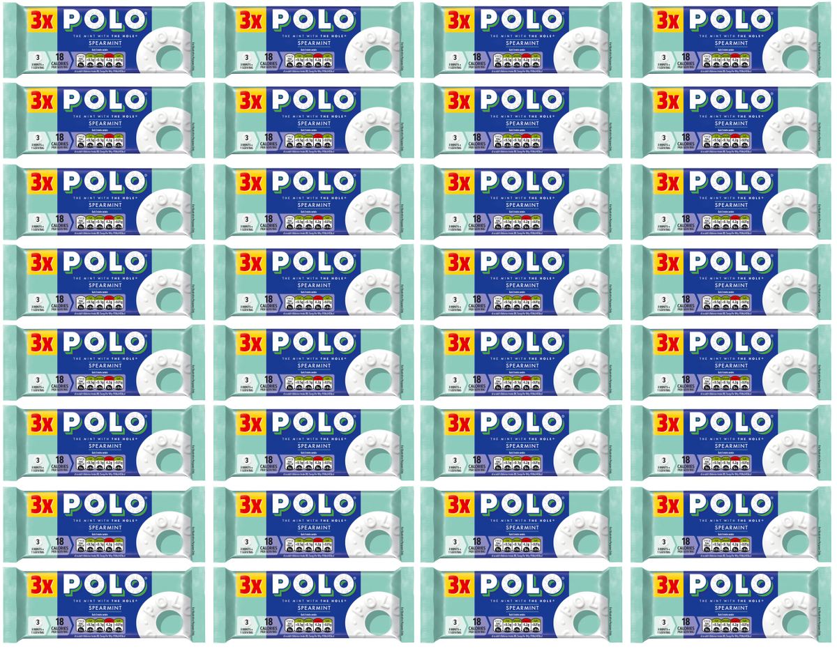 32 x Polo Spearmint 3pk - 102GM