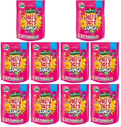 10 x Rowntrees Jelly Tots Tangy Pouch  - 130GM