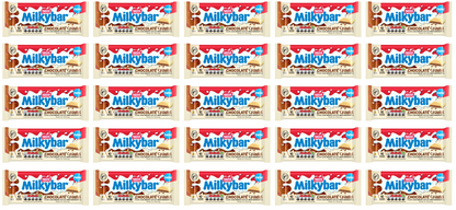25 x Milkybar White Chocolate Biscuit Sharing Bar - 84GM