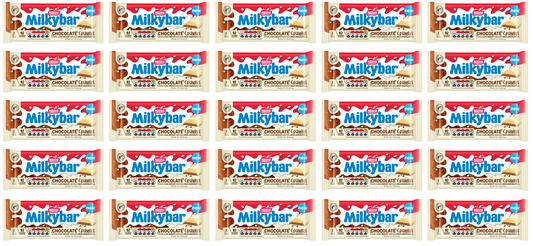 25 x Milkybar White Chocolate Biscuit Sharing Bar - 84GM