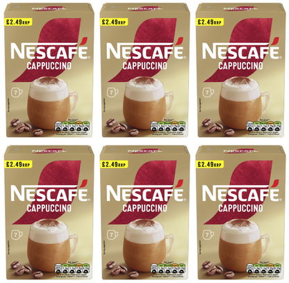 6 x Nescafe Cappuccino Frothy Coffee Sachets   - 108