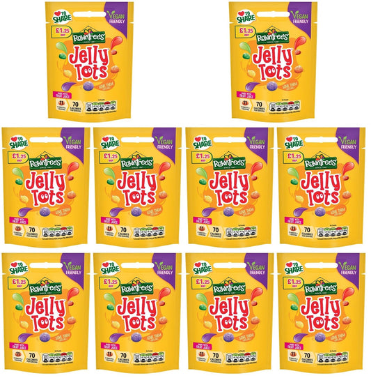 10 x Rowntrees Jellytots Pouch - 120G