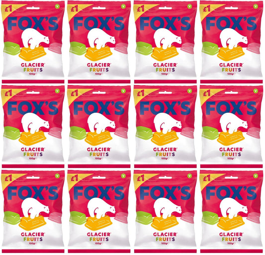 12 x Fox's Glacier Fruits 100G