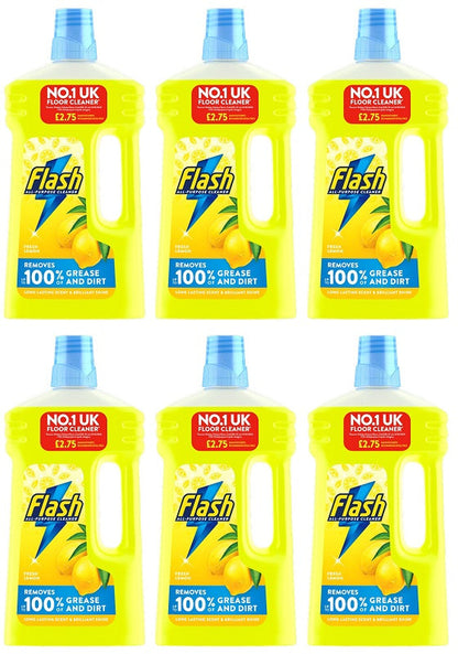 6 x Flash Liquid Lemon - 1 LITRE